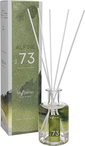 MySenso Alpine – N°73 Fresh Herbs – Diffusor mit Bio-Zirbenöl – Alpina Duft für Zuhause und Umwelt – frischer Duft – Elegante und nachhaltige Geschenkverpackung