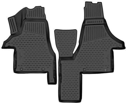 Walser XTR Gummi Fussmatten Auto für VW Multivan T5 2003-2015, 100% passgenaue Auto Fußmatten, robuste Universal Fußmatte Auto, Gummimatten Auto