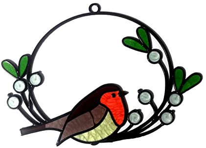 Syfunlv Sonnenfänger Vogel,Vögel Fensterbehänge,21x15cm Vögel gebeizt Fensterbehang,Metalldekoration,Fensterdekoration Hängend,