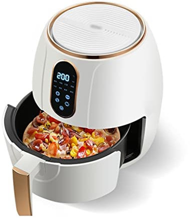 Freidora de Aire de 4L Freidora de Aire para el hogar Freidora eléctrica automática Máquina de camote al Horno Freidora de Aire sin Aceite (Color : White, Size : 4L)