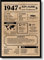 EQUIK PRODUCTS Geburtstagskarte 1947 | Geburtstagsgeschenk für Männer und Frauen | Geburtsjahr 1947 | Vintage Poster | Dekoration und Geschenkidee | Zurück in 1947