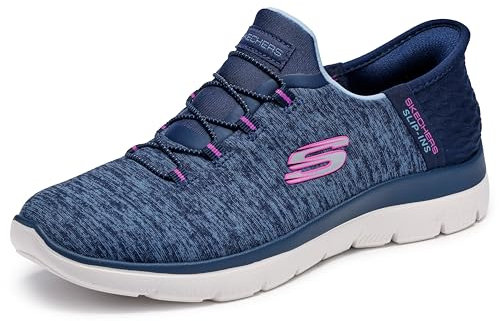 Skechers Summits Dazzling Haze, Zapatillas Mujer, Navy, 37 EU Ancho