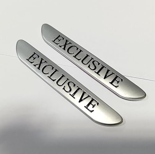 2x Schriftzug  Exclusive  Sticker Emblem G-Klasse Silber für Mercedes