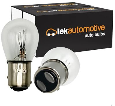 Tek Automotive P21/5W Bulb, Car Light Bulbs, Brake Light Bulb, 380 P21/5W Car Bulb, Stop and Tail Light Bulbs 12V 21/5W BAY15D Car Bulbs Twin Pack