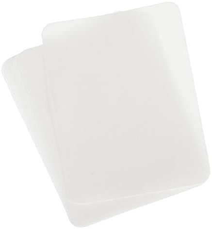 sourcing map Iron on Patches for Clothing Fabric Repair Patches Iron-On Mending Fabric 4.9x3.7 for Clothes, Pants, Bags Hole Repairing and Decoration Pack of 10 (White)