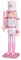 YTFSKFUI Casse-noisette en bois rose - 30 cm - Grand casse-noisette à paillettes - Décoration de Noël traditionnelle - Soldat créatif pour cheminée