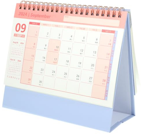 Lurrose Tischkalender 2024 Stehkalender Für Den Täglichen Gebrauch Jährlicher Agendaplaner Postkartenkalender Die Büroeinrichtung Schulplaner Querformat China Spule Violett Papier Student