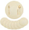 fanquare 38cm Beige Intrecciato Tovagliette Valore Confezione da 8 Tovagliette Rotonde in Cotone con Bordo in Pizzo, Perfetto per Feste e Uso Quotidiano Tovaglietta in Tessuto