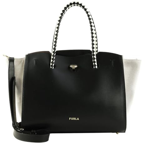 Furla Genesi Tote M Nero + Greige