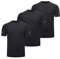 Bsrpolry 3er-Pack Herren-T-Shirts, Lauf-T-Shirts, Fitnessstudio, Rundhalsausschnitt, schnell trocknend, Lauf-Tops, kurzärmelig, Sport-Tops, #203 - Schwarz/Schwarz/Schwarz, L