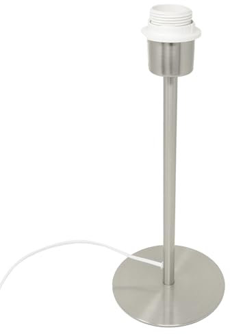 B & S Lampenfuß Metall Edelstahl matt H 35 cm für E27 max 40 Watt
