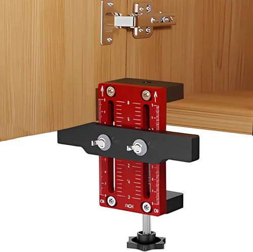 KKwercv Positionneur d'installation de porte d'armoire, gabarit de quincaillerie d'armoire, longueur réglable de 10 à 60 mm, outil de positionnement de porte d'armoire, outil de positionnement pour la