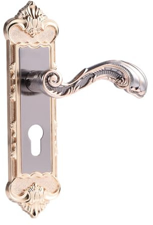 Gsycle Maniglie per Porte Vintage, Serratura per Porta Vintage in Lega di Alluminio in Stile Europeo Serratura per Porta Interna antifurto per Camera da Letto, Bagno di casa, Ufficio