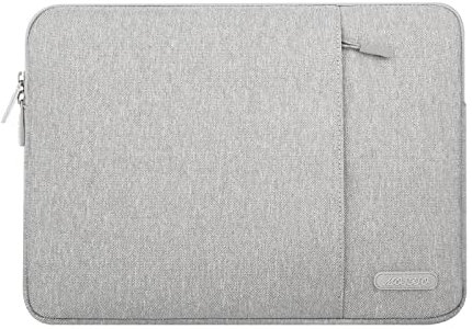MOSISO Laptop Case 14 inch, 14 inch Laptop Sleeve Compatible with HP Lenovo Dell ASUS Acer, HP Stream, Dell Latitude, Lenovo IdeaPad, Polyester Vertical Computer Sleeve Bag with Pocket, Gray