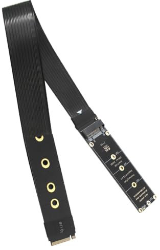 Sintech M.2 NVME Extender,NGFF M-Key PCIe SSD Extention Card with Soft-PCB Cable 30CMS