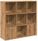vidaXL Bücherschrank, Bücherregal mit 7 Fächern 2 Türen, Regal Dekoregal für Wohnzimmer Schlafzimmer Büro, Standregal Büroregal, Artisan-Eiche Holzwerkstoff