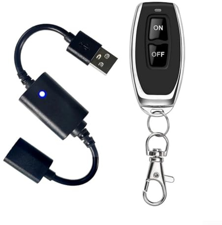 DC 5V Mini USB RF Wireless Dimmer Fernbedienung LED Controller, Wireless RF Schalter für 5V für LED-Lichtstreifen mit Lernfunktion und kompaktem Design (P30-1)