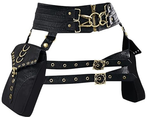 Gothic Steampunk Gürteltasche - Drop Bein Arm Tasche Hüfttasche, Schultergürteltaschen | Geldbörse Beuteltasche, Tragbare Vintage-Steampunk-Hüfttasche, Gothic Steampunk Gürteltasche für Damen
