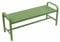Parkbank für den Außenbereich, Metall, Aluminium, rückenfrei, für 2 Personen, Terrasse, Garten, mit 299 kg Tragkraft, Grün