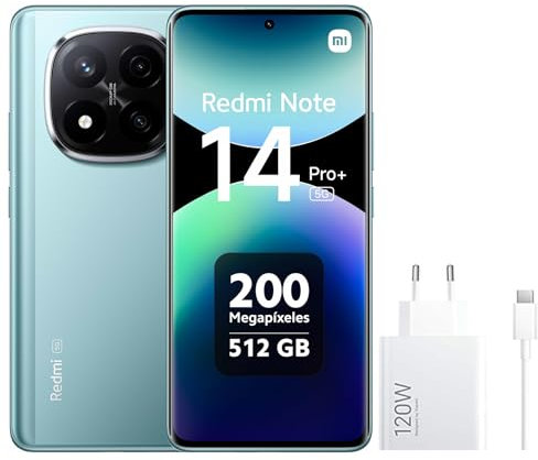 Xiaomi MC Redmi Note 14 Pro + 5G/Xaiomi 120W HyperCharge Combo (Type-A) EU (blau Blue, 12 GB RAM, 512 GB Speicher) | Weltpremiere MTK Dimensity 7025 Ultra | 2100 Nits Segmenthellstes 120-Hz-AMOLED