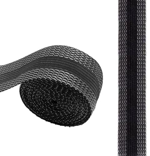 Dreamil Saumband zum Aufbügeln 10M Bügelnband zum Säumen Waschfest Nahtband für Hosen Kleidung Stoffe Gardinen Vorhänge (Schwarz, 2.4cm Breit)