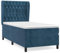 HEFZGDB Boxspringbett mit Matratze Dunkelblau 100x200 cm Samt Bette Bettgestell Bed Frame Familienbett für Gästezimmer Herberge Schlafzimmer Wohnbereich