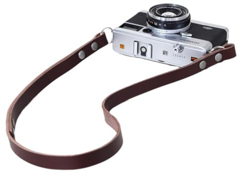 BOWMAN Leather Camera Strap Dual Purpose Neck & Wrist Strap Fixed Length Minimal Handmade Shoulder Strap for Fujifilm Sony Nikon Canon Leica (Chestnut, Long (110cm / 43))
