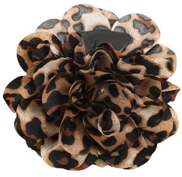 Pinza para el pelo con estampado de leopardo vintage, ajustable, para volúmenes de cabello, accesorio único para peinar