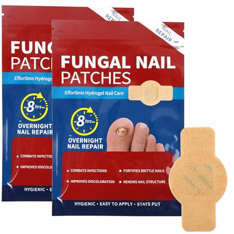 42 PCS Patchs pour Onychomycose – 2 Packs de Bandes de Correction d'Ongles de Pied, Adhésifs Autocollants de Traitement de Mycose pour Ongles de Pied Endommagés & Décolorés