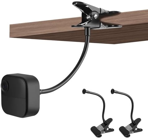 CXVKML 2 Pack Flexible Clip Clamp Mount Compatible with Blink Outdoor 4 (4th Gen)/(3rd Gen) XT3/Blink XT/XT2/Mini, Clip Holder with 7.8 inches Gooseneck Arm for Your Blink Camera Without Any Tools