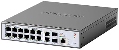 XikeStor Switch Ethernet gestito L3 a 12 porte, 12 x 2,5 G RJ45 e 2 x 10 G RJ45 e 2 x 10 G SFP+, supporta mirroring/routing/DHCP, Web/CLI Managed Switch, ventola a temperatura controllata, cavo