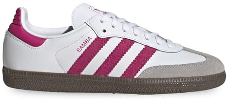 adidas Samba Og J Zapatillas para niña, blanco/fucsia – KK3556