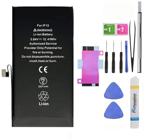 ZAMLINK Black Label Battery compatible with iPhone 13 - Capacity 3227 mAh | Replacement Uk stock