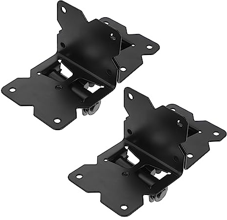 2pcs Fence Hinge Heavy Duty Door Leash Gate Hinges for Wooden Fences Metal Picket Stainless Steel Black Automatic