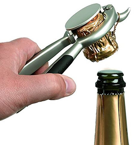 AUGUSTO - Champagne Opener - Pinza Champagne - Colore Argento Satinato