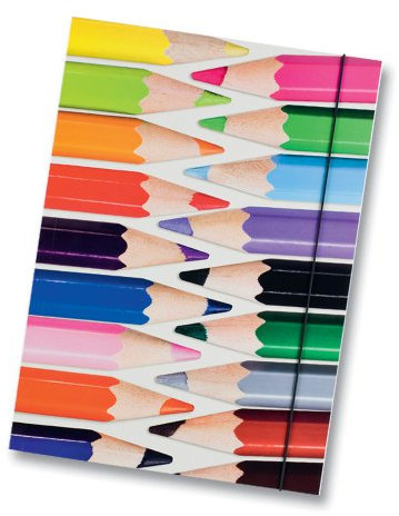 NEU Sammelmappe A3 mit Motiv Buntstifte'