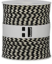 Hummelt® Baumwollseil Baumwollkordel (H) 8mm 20m schwarz - Natur (beige) auf Rolle