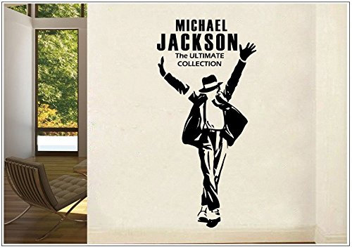 Deco-idea Wandtattoo wandaufkleber wandsticker Photo Porträt Michael Jackson tanzen wph037(Printed Sticker,ca.15 x 6cm)