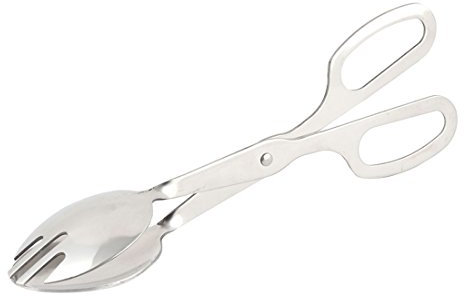 sourcing map Utensilios De Cocina De Metal De Alimentos De Ensalada De Mezcla De Abrazadera De Las Pinzas De Plata De Tono 26cm Longitud