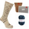 Socken Strick- Set -Oma Elfriedes Trachtenstrümpfe blau- Strick Set Socken mit 1 Knäuel GO! Sockenwolle Myoma + Strickanleitung - Sockengarn blau – Socken Stricken Set – Sockenstrickset von Myoma