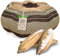 Livasia Meditationskissen Stern groß - Ø 40x20cm - Yogakissen mit Kapok, Pouf, Bodenkissen sternförmig Yoga Zen Meditation, Zafukissen Garten Balkon, Sitzkissen handgefertigt (Braun)