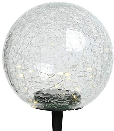 LED Solar Glaskugeln Gartenstecker Gartenleuchte Solarlampe Wegeleuchte 10-25 cm (Kugel, klein)