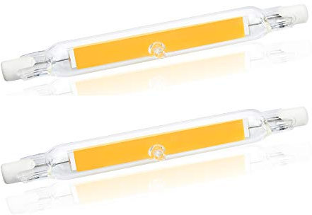 Bonlux 5W R7s 78MM Ampoule LED de J78 COB filament, 500 lumens 360 degrés, ampoule halogène 30W 48W 50W équivalent, parfait pour maison, cuisine, pièce, balcon, bureau etc(2pcs, Lumière du jour 4000K)
