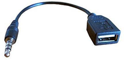 Vektenxi Cable USB a AUX 3,5 mm Negro, Convertidor de Audio a USB 2.0, Accesorios Electrónicos