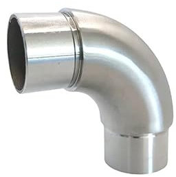 Coude inox 90° arrondi - AISI 316 poli miroir - pour extérieur, 42.4 mm