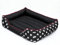 PillowPrim Hundebett Hundesofa Hundekissen Hundecouch Tierbett Haustierbett Größe XL 85x65 Schwarz mit Pfoten