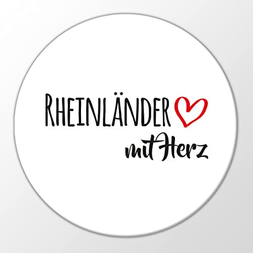 Huuraa Magnet Rheinländer mit Herz Kühlschrankmagnet 59mm mit Motiv für die tollsten Menschen Geschenk Idee für Freunde und Familie