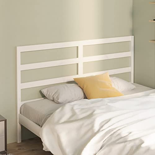 Norheim Kopfteil Weiß Kopfteil Für Bett Kopfenden Bett Kopfteil Holz Kopfteil Bett Rueckenlehne Bett Dekoratives Kopfteil 146 x 4 x 100 cm Massivholz Kiefer 140