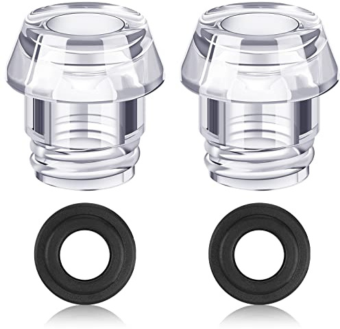 Eaasty 2 Sets Percolator Plastic Top Parts Compatible with Farberware | Transparent Design, Rubber Washers Included, Replaces Worn Coffee Pot Tops, Ensures Tight Seal, Fits Percolator Models
