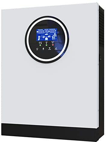 Onduleur hybride solaire 3KW, DC24V à AC230V, onduleur à onde sinusoïdale pure hors réseau avec chargeur solaire MPPT 80A + chargeur AC, entrée PV max 3000W DC130-430V, convient pour batterie plomb